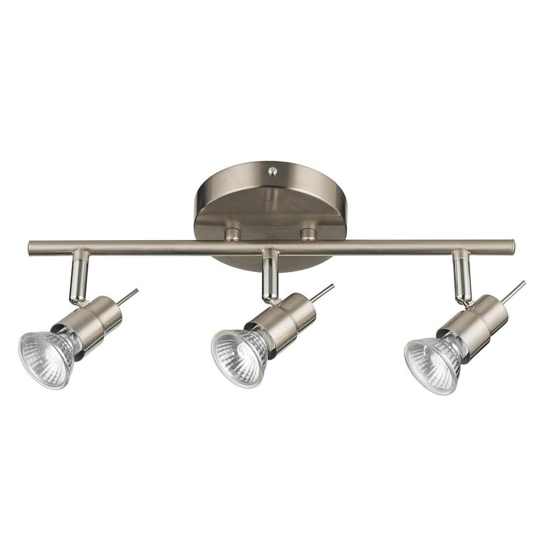Barra New Quebec 3 Luces Acero Gris