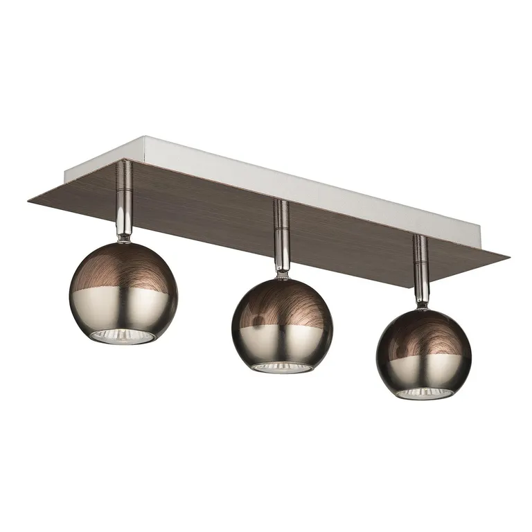 Barra New Toronto 3 Luces Acero Negro