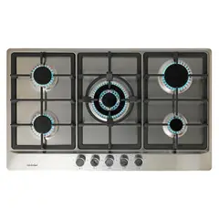 TOYOTOMI - Encimera Gas 5 Platos Plateado EGI-90CI