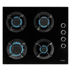 TOYOTOMI - Encimera Gas 4 Platos Negro EGV-60VI