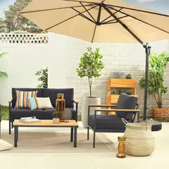 JUST HOME COLLECTION - Quitasol Lateral Poliéster 3x2.44 m Natural