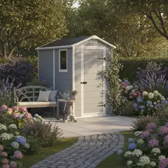 KETER - Bodega de Jardín Premium Manor Gris 198x130x192 cm