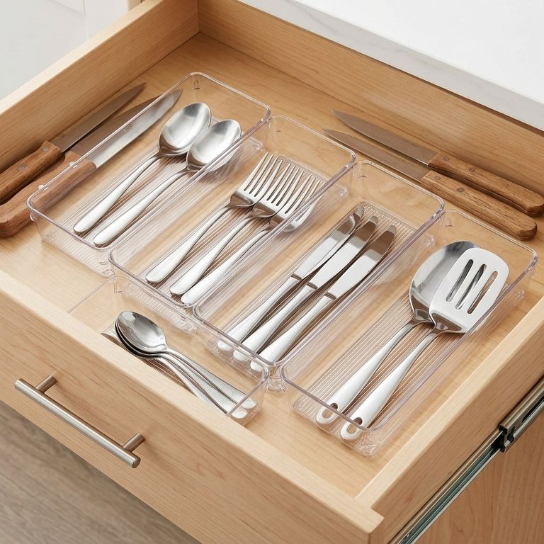 Set 6 Organizadores 8.8x31.7x16.2 cm Transparente