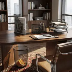 JUST HOME COLLECTION - Combo Organizadores Escritorio Negro