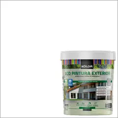 KOLOR - Ecopintura exterior 1/4 galon blanco mate