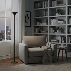 JUST HOME COLLECTION - Lámpara de Pie Metal Gris 25x170 cm