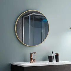 SENSI DACQUA - Espejo de Baño Redondo 60 cm Brush Gold