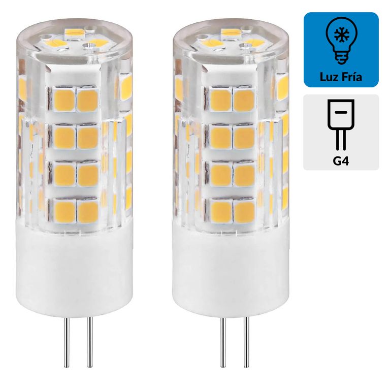 Pack 2 Led Biplin 4 W G4 320 lm Luz Fría