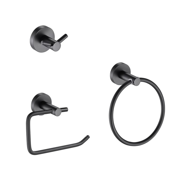 Set De Accesorios Baño 3 Piezas Toallero Argolla Chicago
