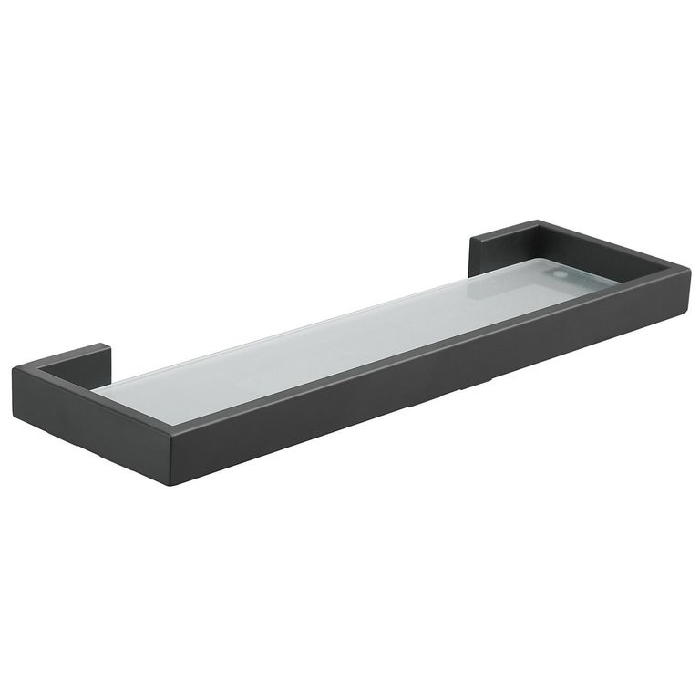 Repisa vidrio negro mate