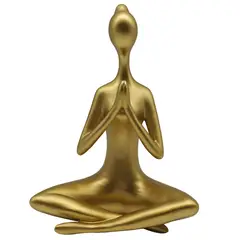 JUST HOME COLLECTION - Figura yoga dorada 25,8 cm