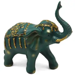 JUST HOME COLLECTION - Figura Elefante Verde 24x21 cm