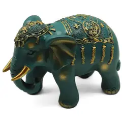 JUST HOME COLLECTION - Figura Elefante Verde 14x21 cm
