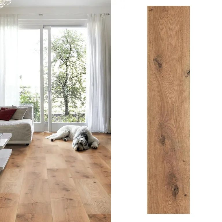 HOLZTEK - Piso Flotante 8 mm Oak Nature Mix Café 1.99 m2 | Ofertitas