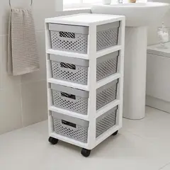 JUST HOME COLLECTION - Cajonera Organizadora 31x66x38 cm 11 l Gris/Plata