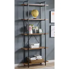 JUST HOME COLLECTION - Estante Darren Madera 5 Nivel(es) 80x200x32 cm Café