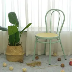 JUST HOME COLLECTION - Silla Metal Beige 85x47x47 cm