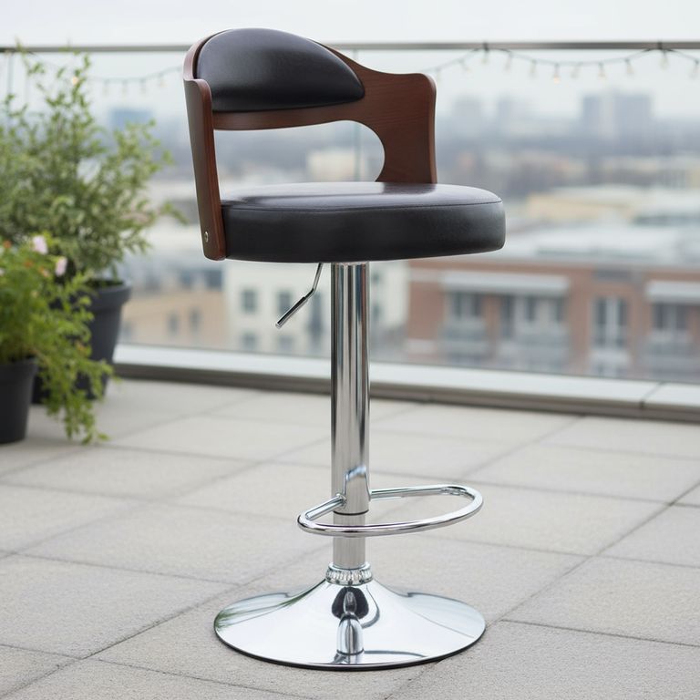 Silla Bar Valencia Negro 104x42.5x45 cm