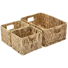 JUST HOME COLLECTION - Set 3 Canastos 37x26x16 cm 25 l Natural