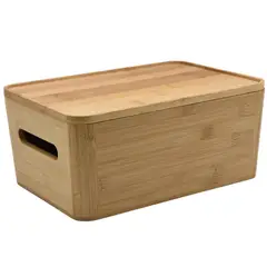 JUST HOME COLLECTION - Caja Bambú 20x12.5x28.5 cm 6.86 cm3 Bambú