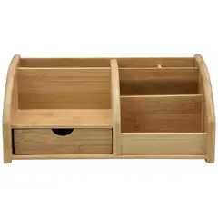 JUST HOME COLLECTION - Organizador escritorio bambu 14x27x12 cm