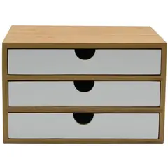 JUST HOME COLLECTION - Cajonera 3 Cajón(es) Bambu 18x15x23.5 cm Café