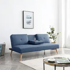 JUST HOME COLLECTION - Futón azul 180x86x74 cm