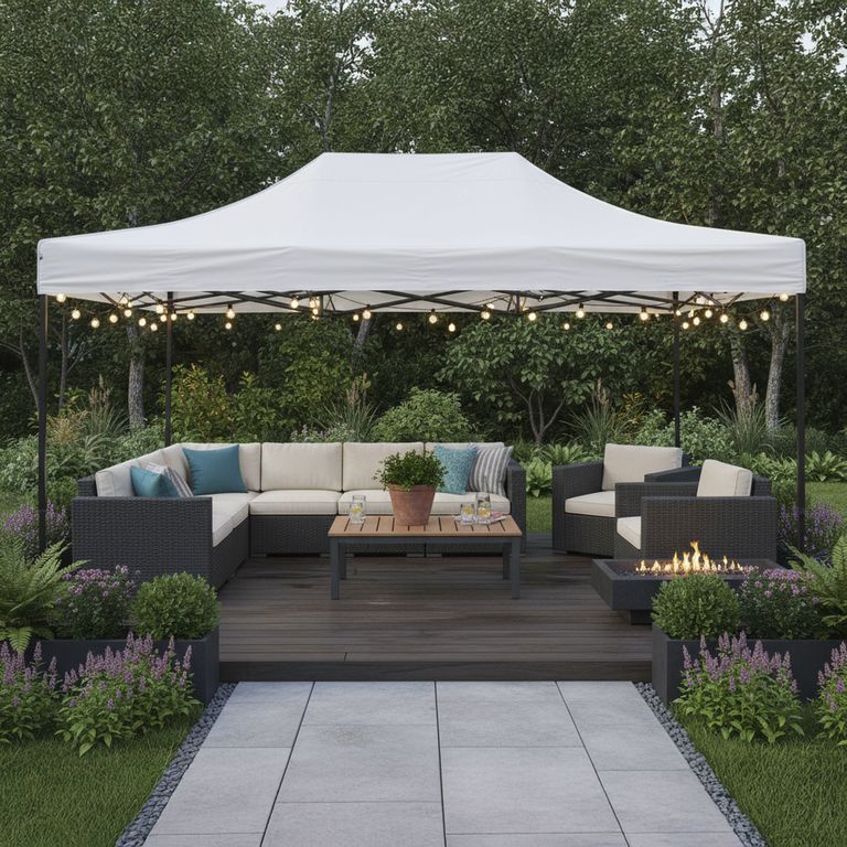 Toldo Plegable 3x4.5 metros Blanco