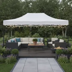 JUST HOME COLLECTION - Toldo Plegable 3x4.5 metros Blanco