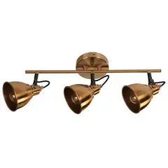 GENERAL LIGHTING - Barra Led 3 Luces Metal Naranjo/Cobre 33 cm