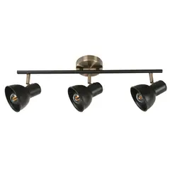 GENERAL LIGHTING - Barra Led 2 Luces Metal Negro 38 cm
