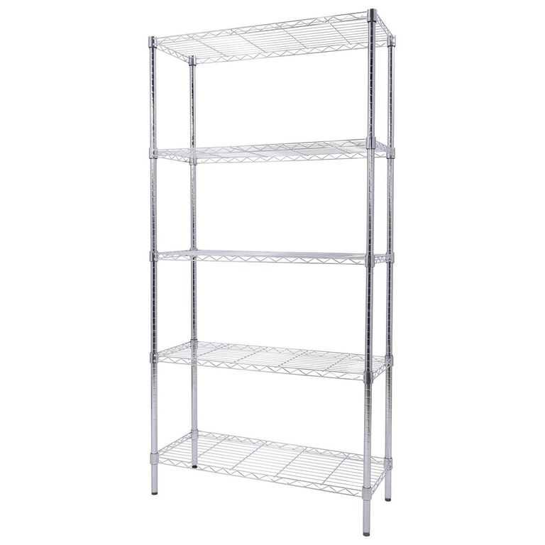 Estante Acero 5 Nivel(es) 90x180x35 cm Cromo