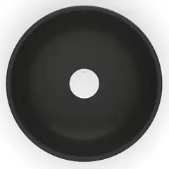 ROCA - Lavamanos Sobrepuesto Forma Redonda Porcelana 35x13x35 cm Negro Onix