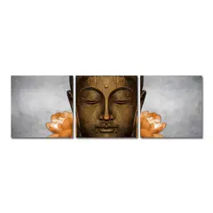 HOMY - Set 3 Cuadros Decorativos Buda 40x40 cm