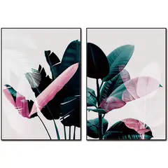 HOMY - Set de 2 cuadros acrílico mix 50x70 cm