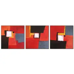 HOMY - Set 3 cuadros acrílicos cubo 40x40 cm
