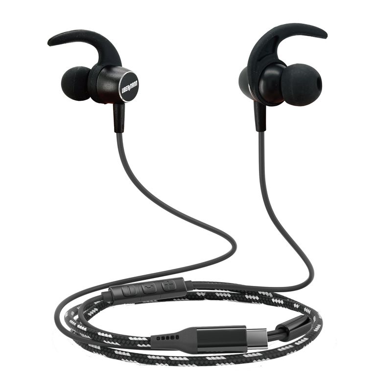 Audífonos alámbricos Tipo C hecho con Kevlar 1.2 mts IP20