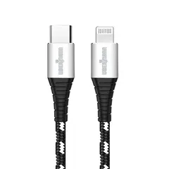 UBERMANN - Cable carga rápida Tipo C a Lightning hecho con Kevlar 2 mts