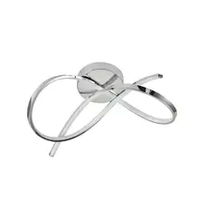 JUST HOME COLLECTION - Lámpara Techo Olas Metal Gris/Plata 25 cm