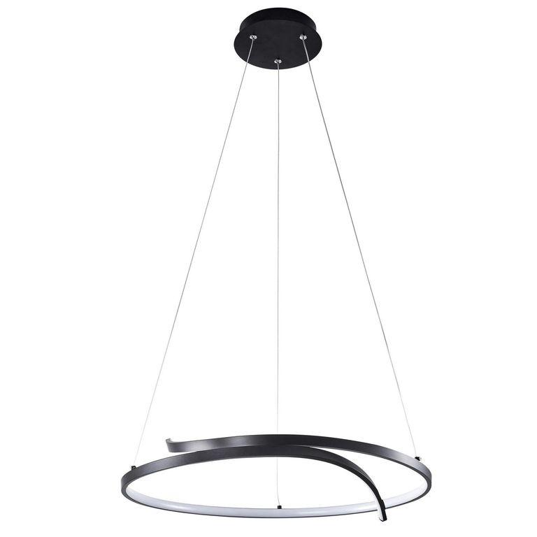 Lámpara de techo Led circular negra