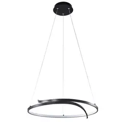 JUST HOME COLLECTION - Lámpara de techo Led circular negra