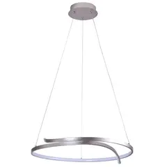 JUST HOME COLLECTION - Lámpara de Techo Led Circular Metal Gris/Plata 55 cm