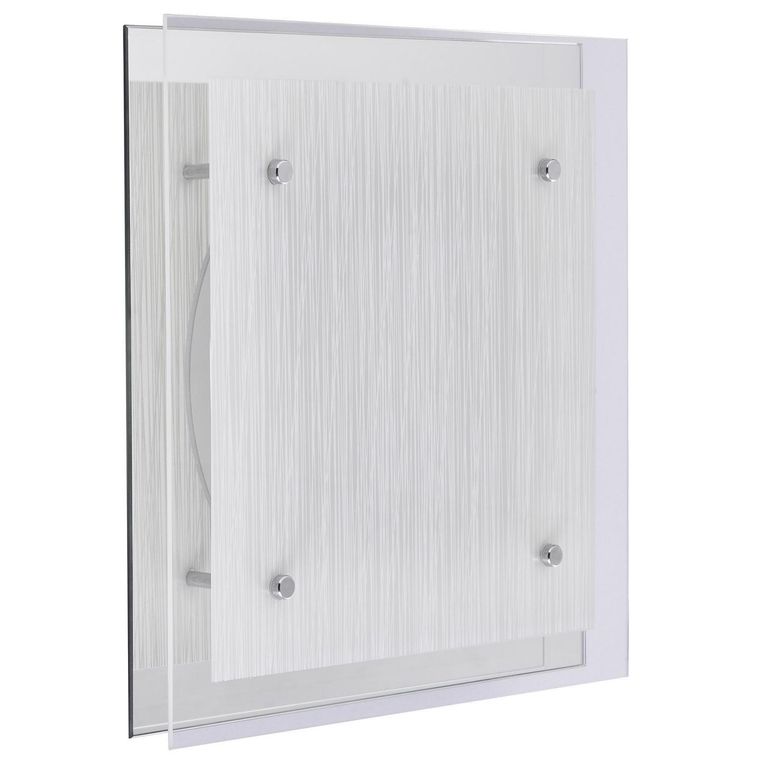 Plafón cuadrado Double 2 luces E27 blanco