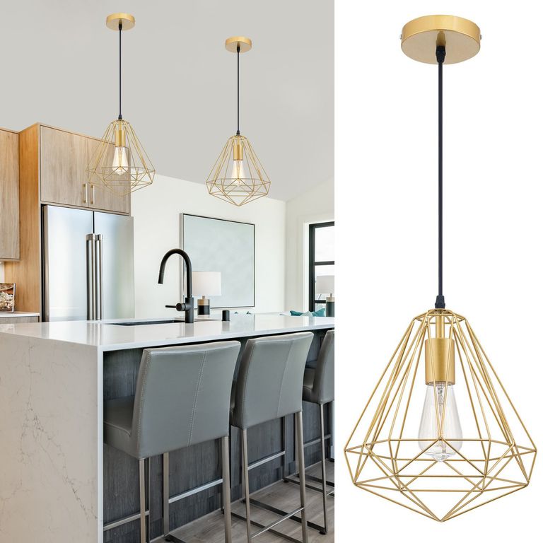 Lámpara Colgante Geometrico Aluminio Cobre