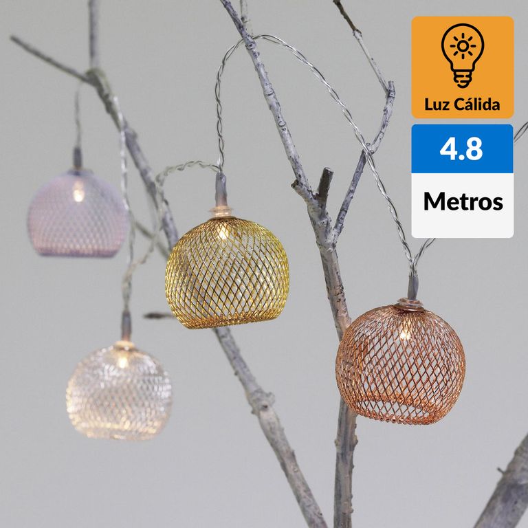 Guirnalda solar copones 10 luces