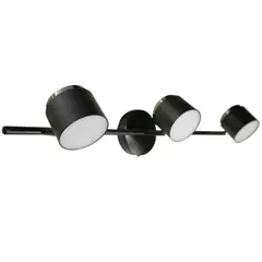 JUST HOME COLLECTION - Barra Led Kivu 3 Luces Metal Negro 10 cm