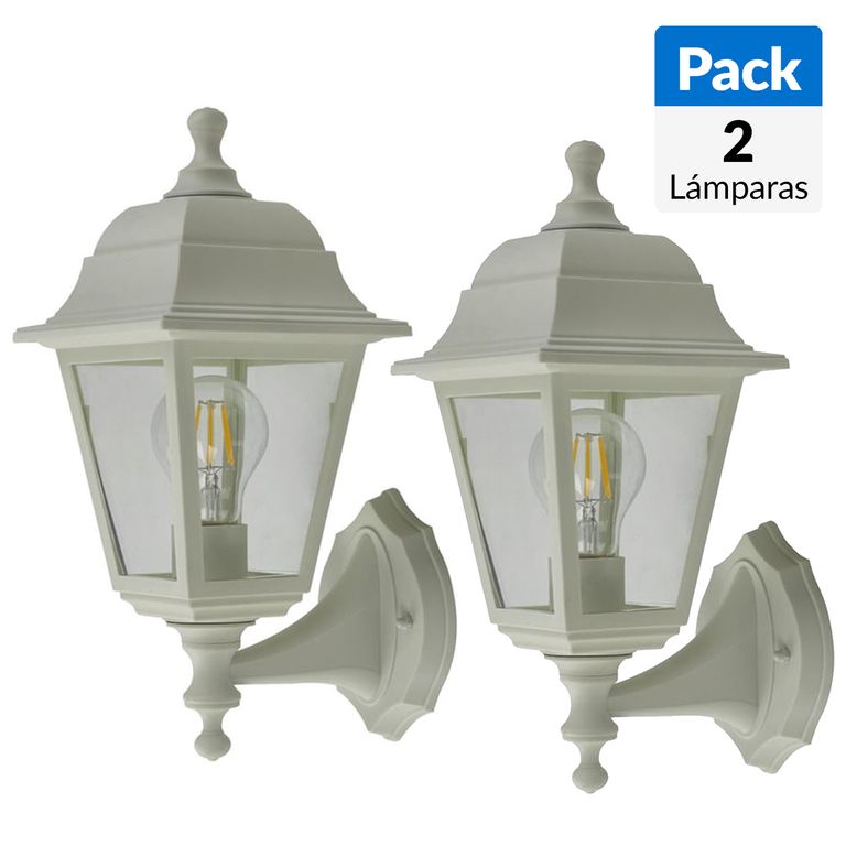 Pack 2 Faroles de Muro 60 W IP44