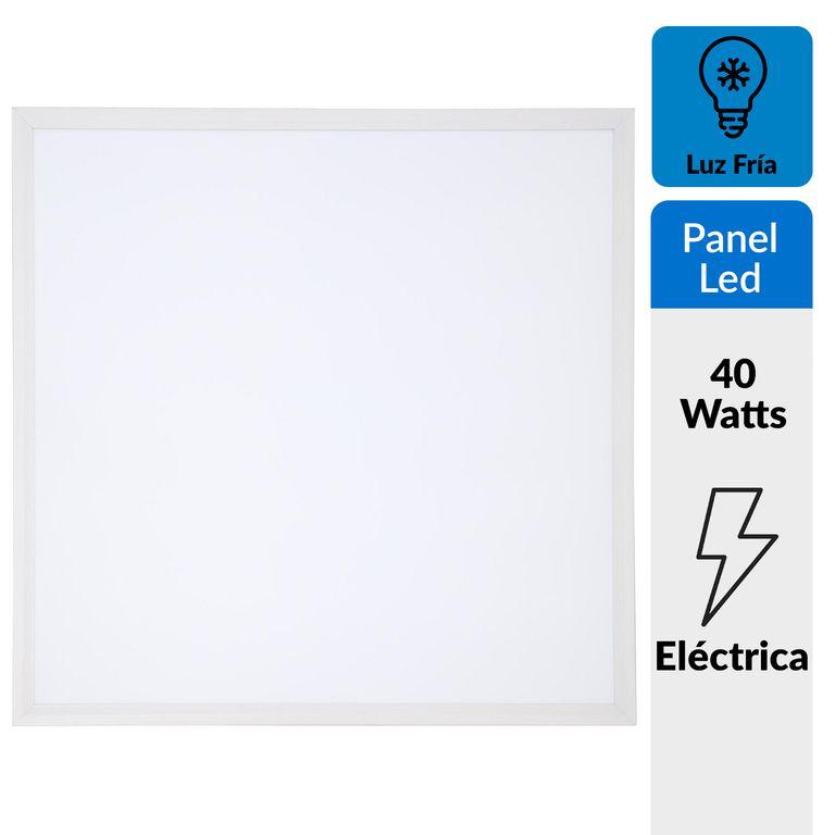 Panel led empotrado 60x60 3600 lm Luz Fria 40 watts