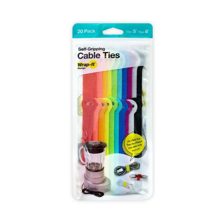 Amarra cables colores 20 un 5 y 8"