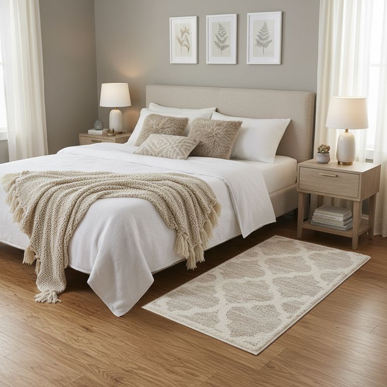 Alfombra Ivora Shaggy 60x110 cm Polipropileno Beige a $10.990